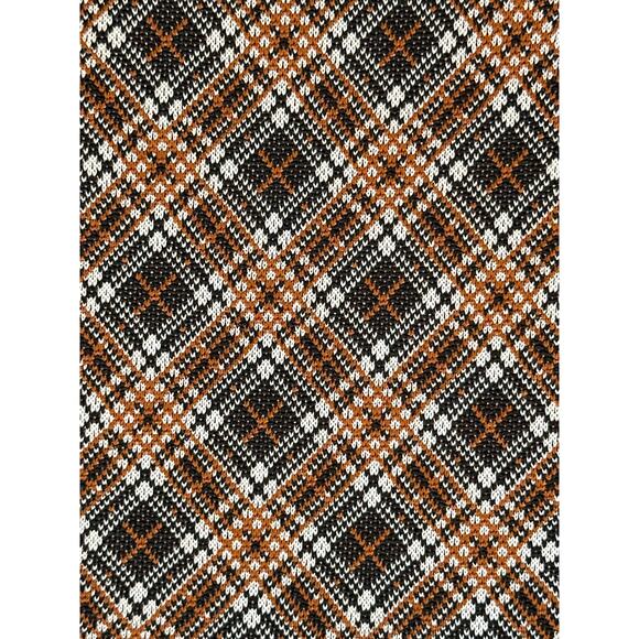 Vintage SAKS FIFTH AVENUE Dress S Brown Plaid Pleated Quite Luxury Couture - Picture 8 of 15